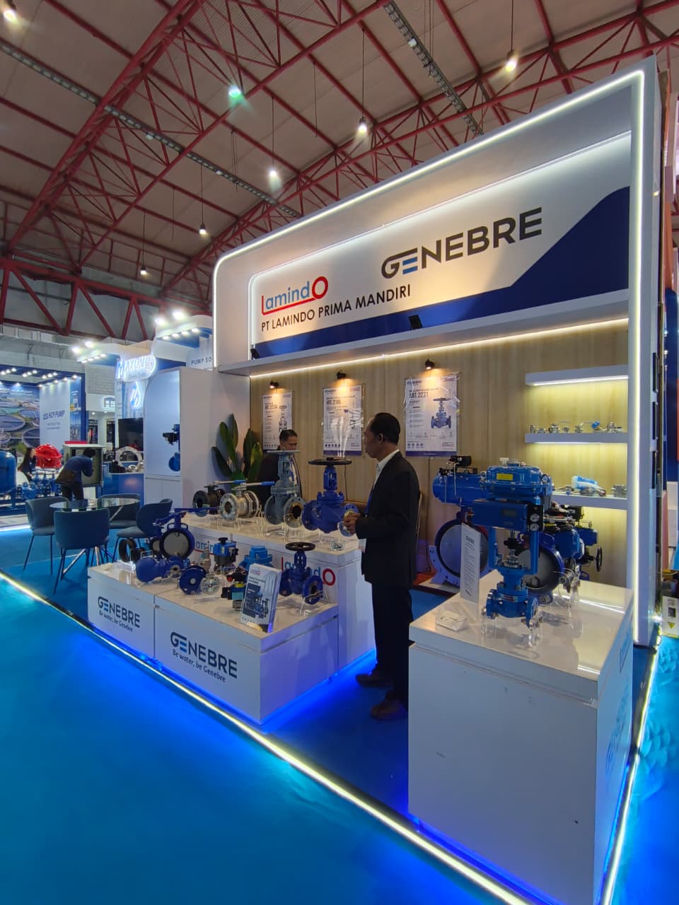 PT Lamindo Prima Mandiri and GENEBRE booth at INDO WATER 2026