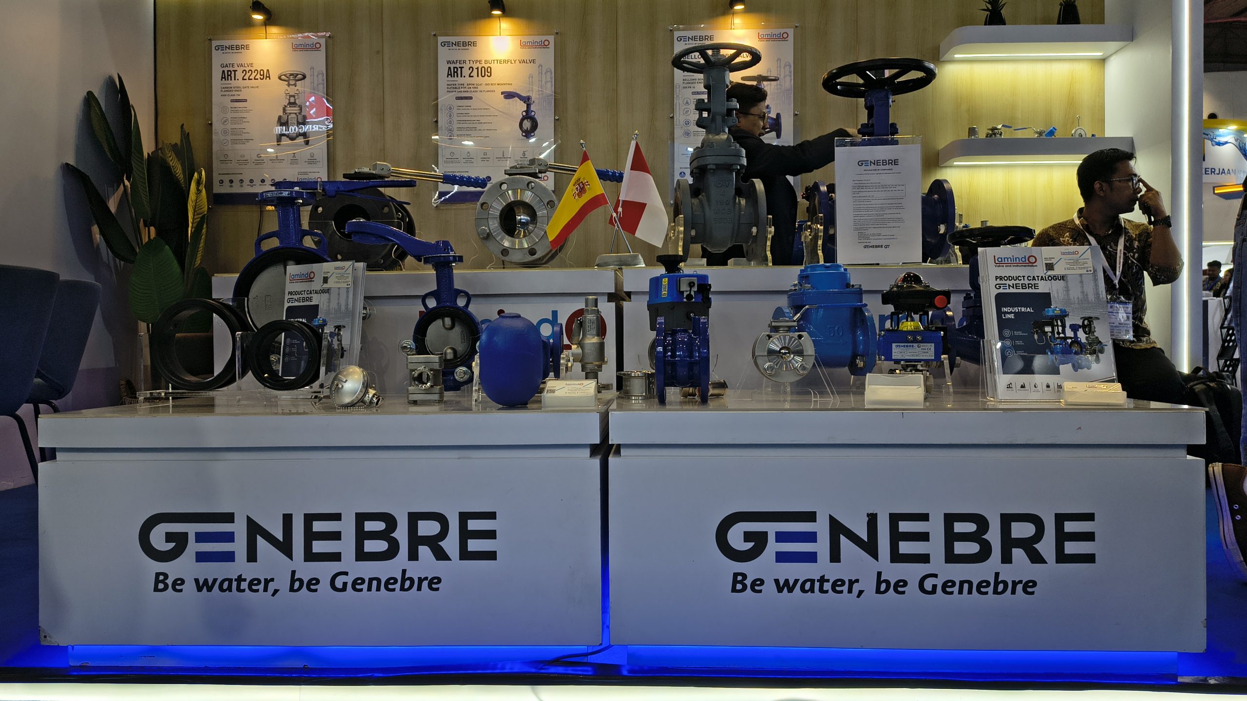 GENEBRE industrial valves and flow-control products displayed by PT Lamindo Prima Mandiri at INDO WATER 2026